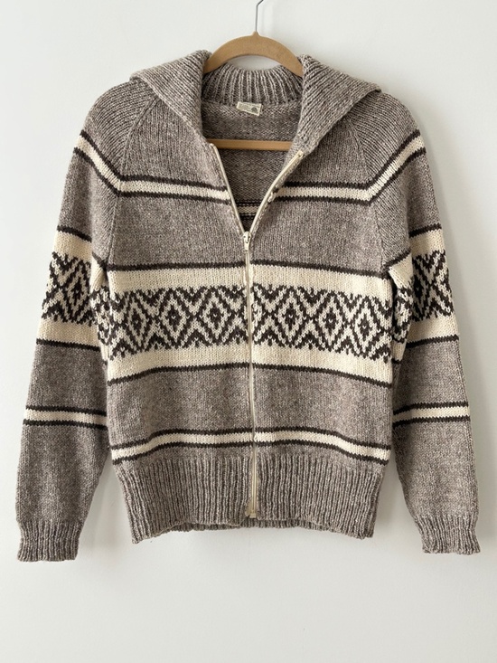 Kauri Kraft Sweaters - Kauri Kraft 100% Pure Virgin Wool Handknit Cowichan Style Cardigan